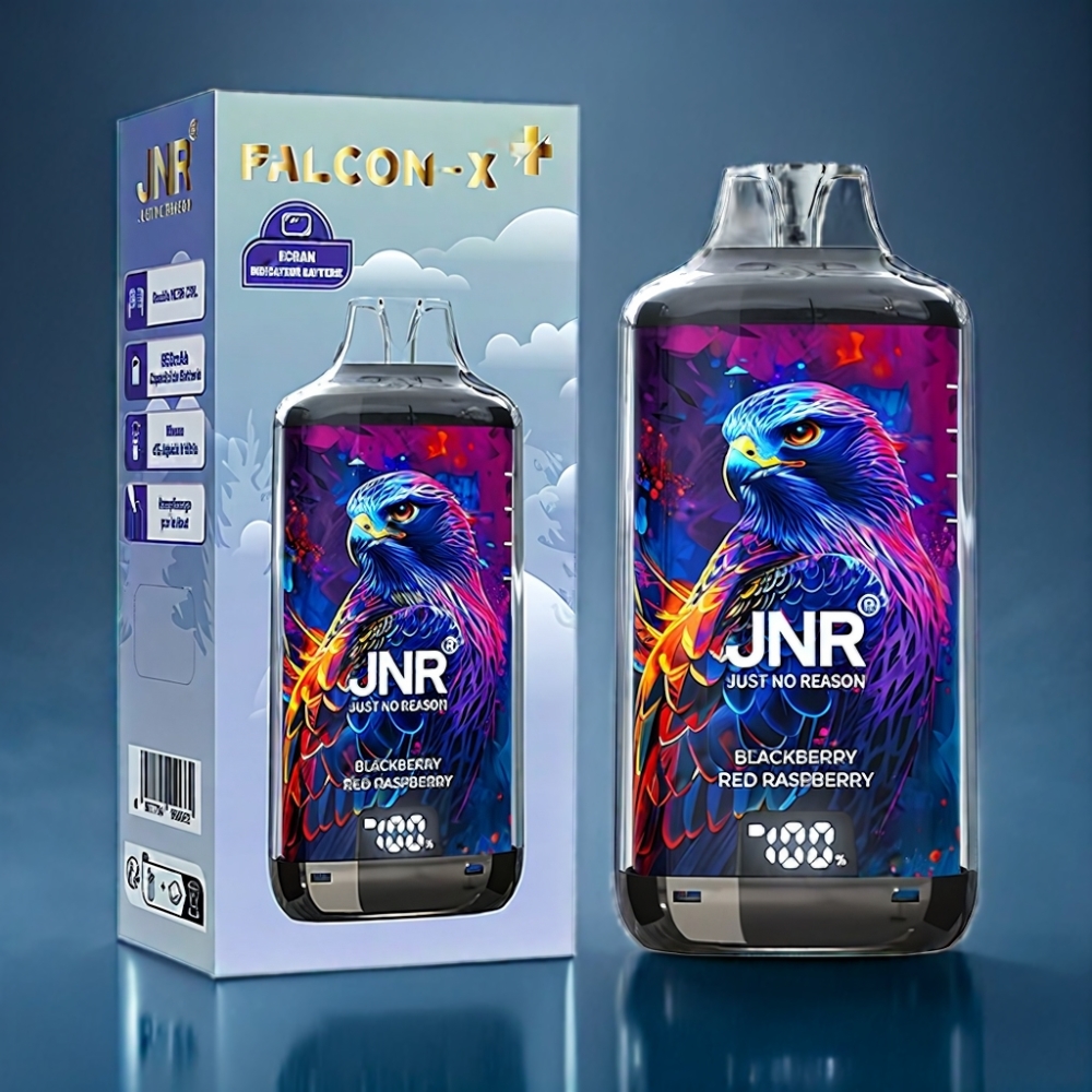 JNR Falcon X⁺ 28000 Puffs Engros Danmark Sort Bær Rød Hindbær Top Refill Design