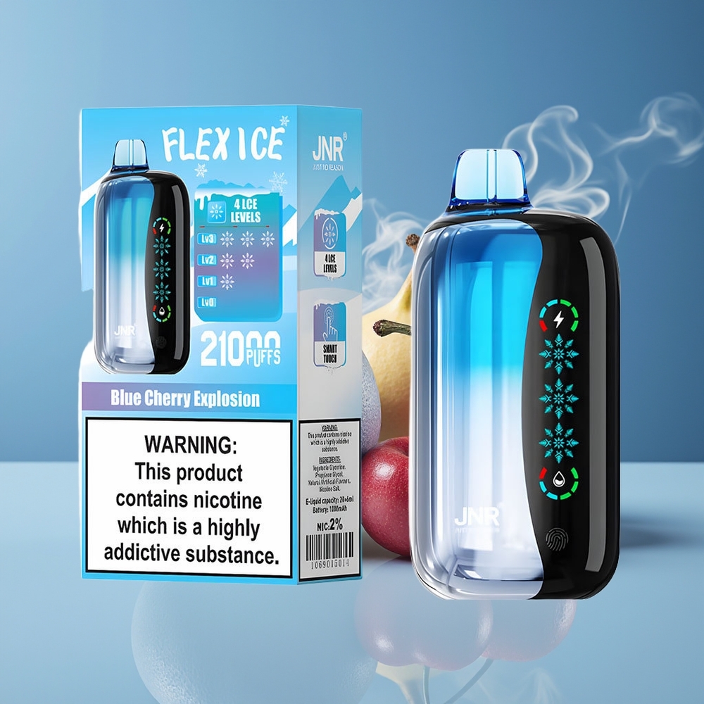 JNR Flex Ice 21000 Puf Engros Danmark Tilpasselig Luftflow Blå Kirsebær Eksplosion