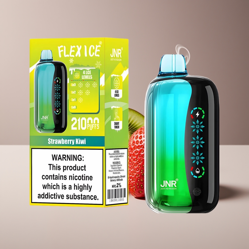 JNR Flex Ice 21000 Puffs Engros Danmark Justerbar Luftflow Jordbær Kiwi
