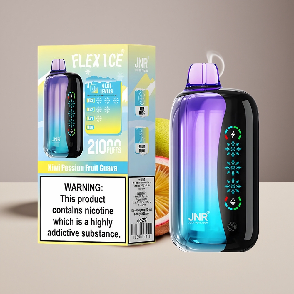JNR Flex Ice 21000 Pust Justerbar Luftstrøm Engros Danmark Kiwi Passionsfrugt Guava