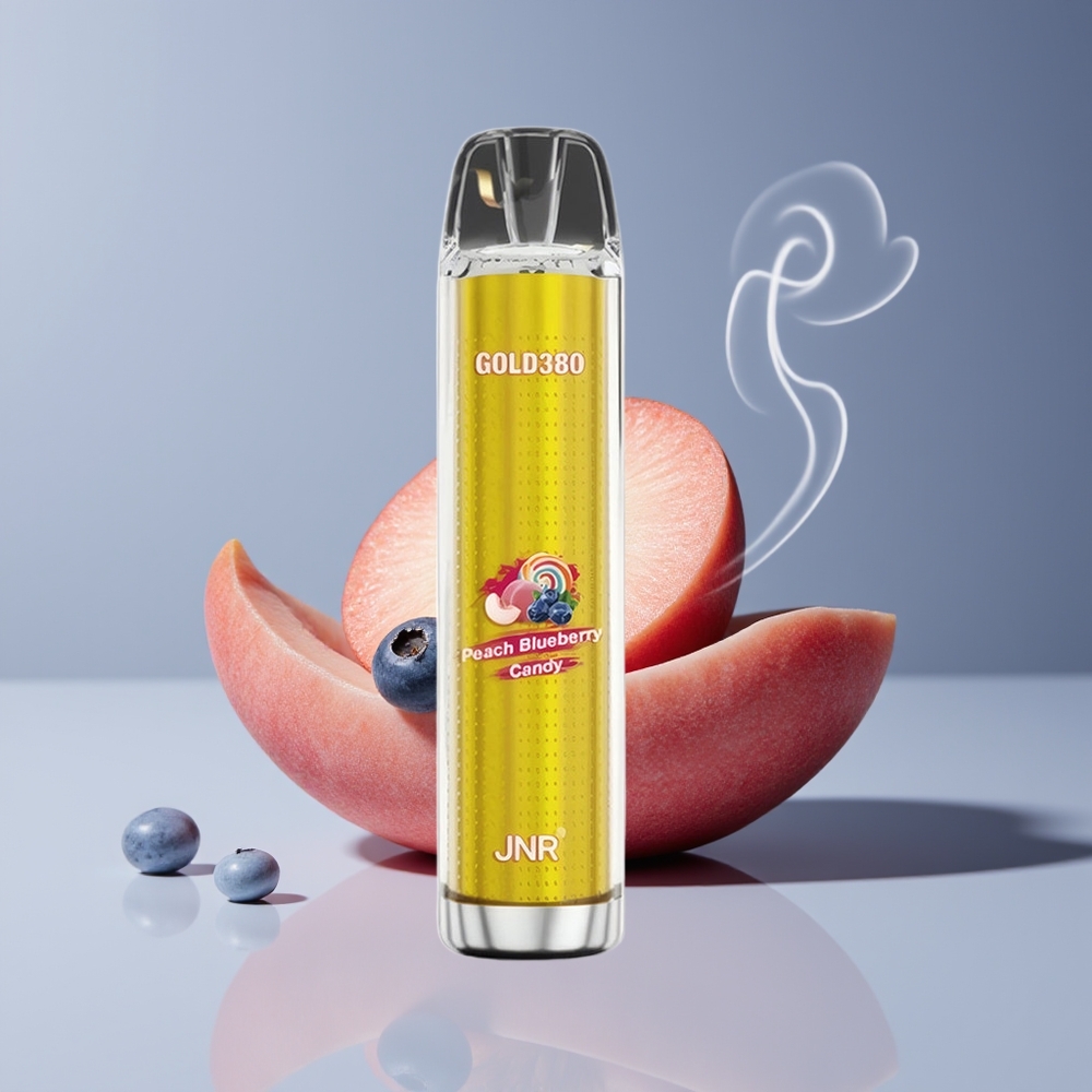 JNR Glod380 6000 Puffs Engros Danmark Disposable Vape Fersken Blåbær 1500mAh