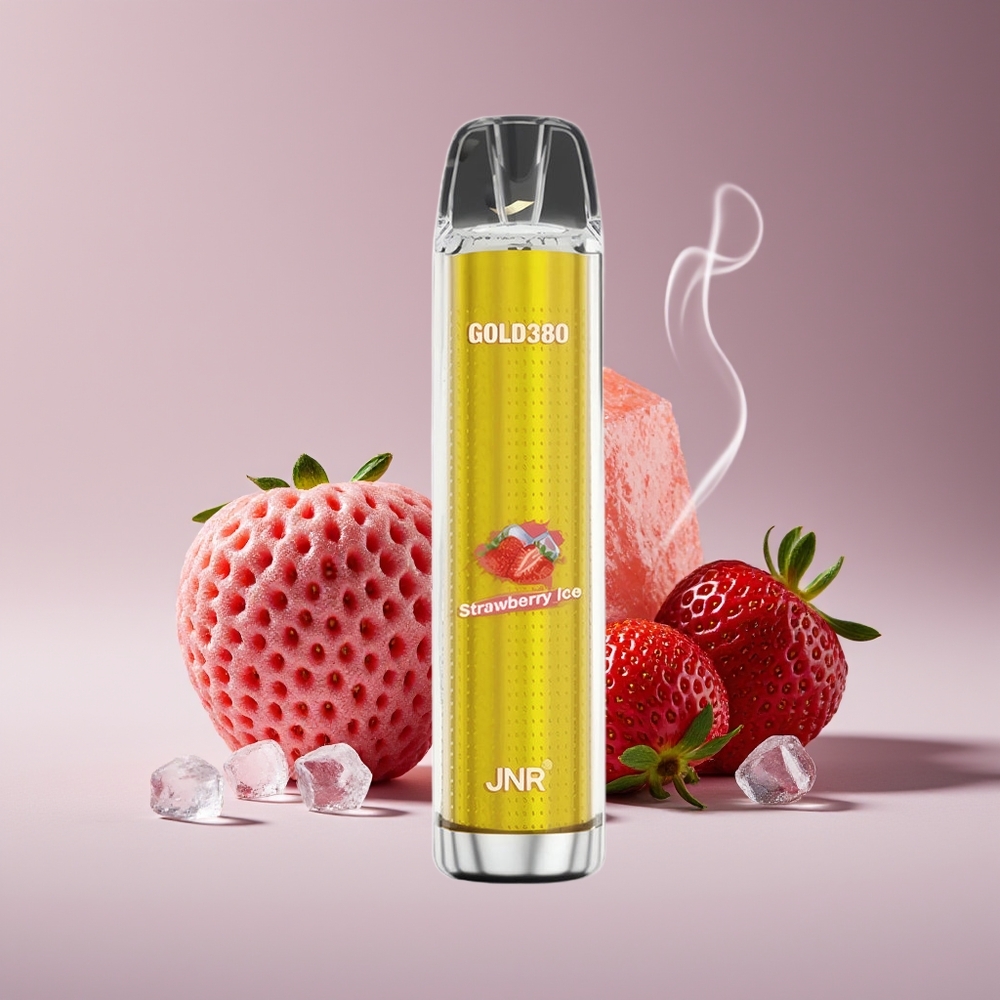JNR Glod380 6000 Puffs Engros Danmark Engangs Vape Jordbær Is 1.0ohm Mesh Coil