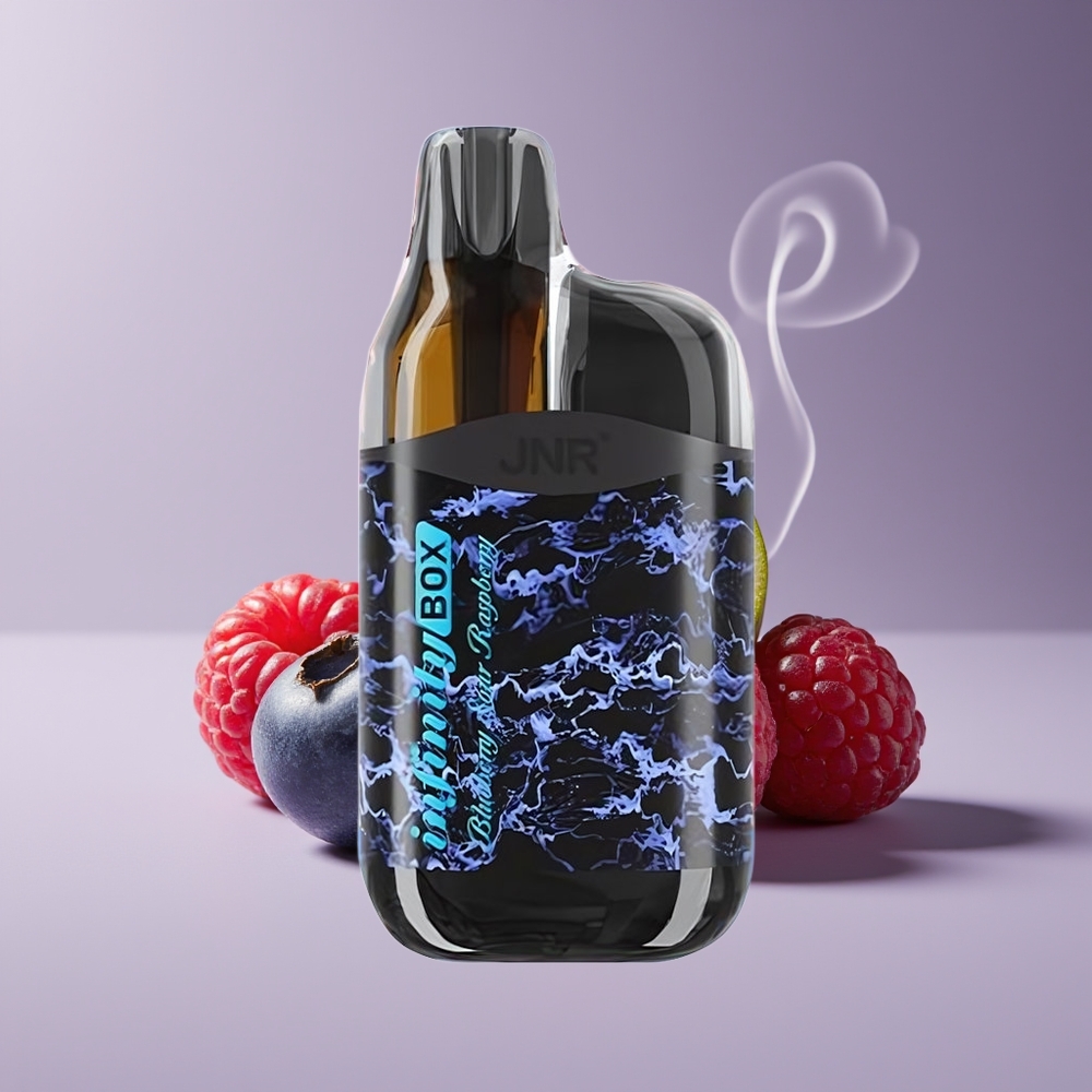 JNR Infinity Box 10700 Puffs Engros Danmark 2200mAh Blåbær Sur Hindbær