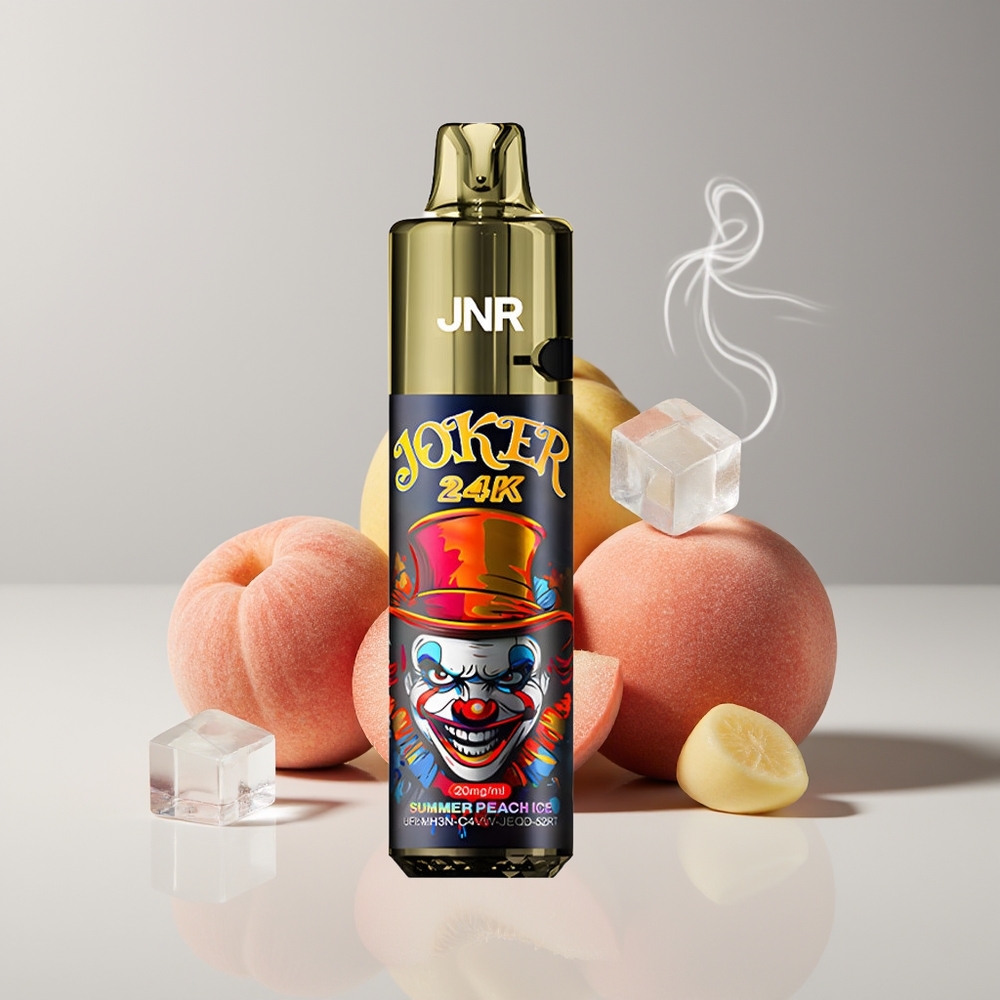 JNR Joker 24K Puffs Engros Danmark 800mAh Ombærbar Vape Sommerfersken Is