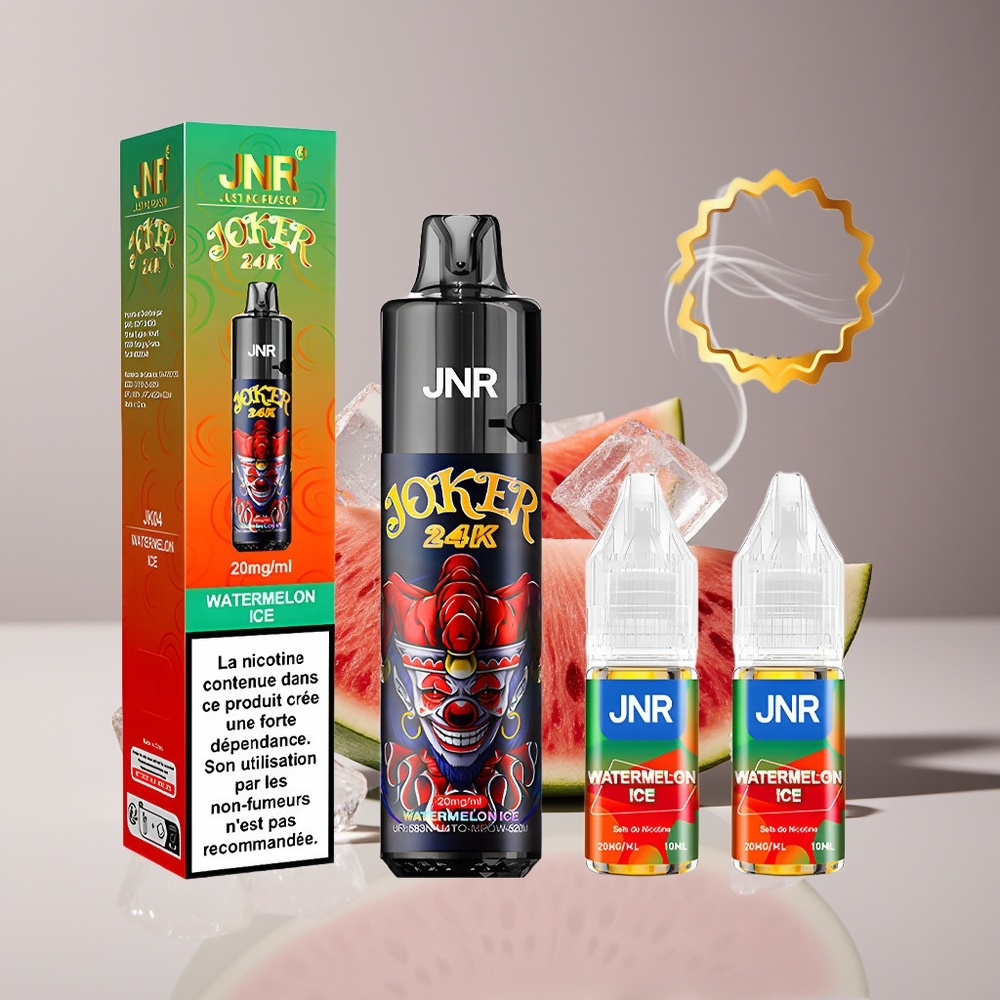 JNR Joker 24K Puffs Engros Danmark Vandmelon Is 2+10ml Refillable Pod 24000 Puffs