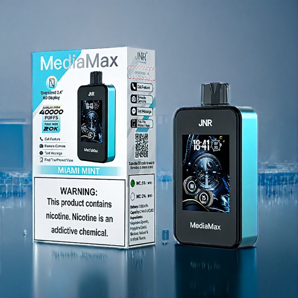 JNR MediaMax 40000 Puffs Dual Mesh Coil Miami Mynte Engros Danmark