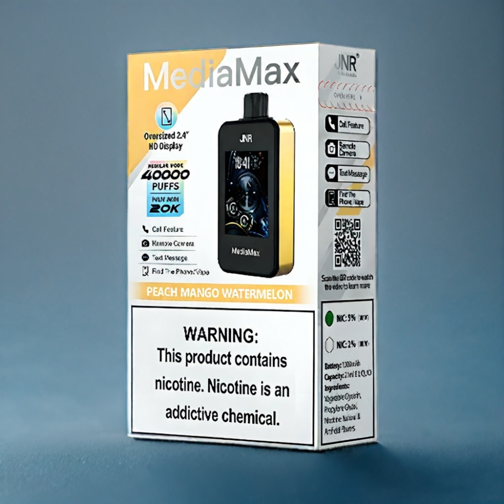 JNR MediaMax 40000 Puffs Fersken Mango Vandmelon 21mL Engros Danmark