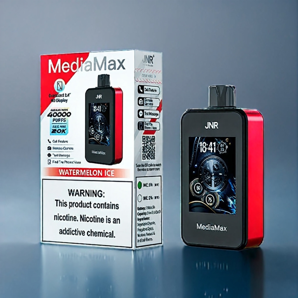 JNR MediaMax 40000 Puffs Vandmelon Is 2.4\" HD Display Engros Danmark