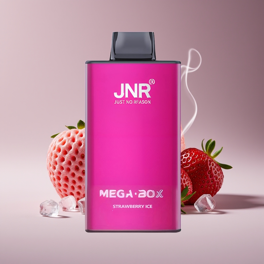 JNR Mega Box 25000 Puffs Engros Danmark 2% Nikotin Jordbær Is
