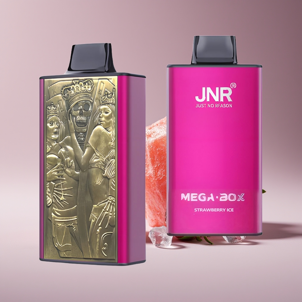JNR Mega Box 25000 Puffs Engros Danmark 2% Nikotin Jordbær Is