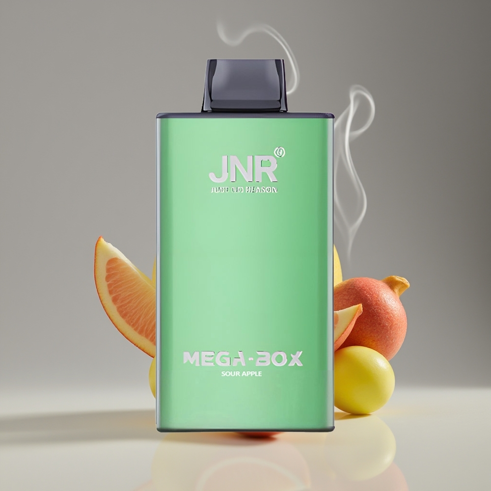 JNR Mega Box 25000 Puffs Engros Danmark 850mAh Bærbar Vape Sur Æble