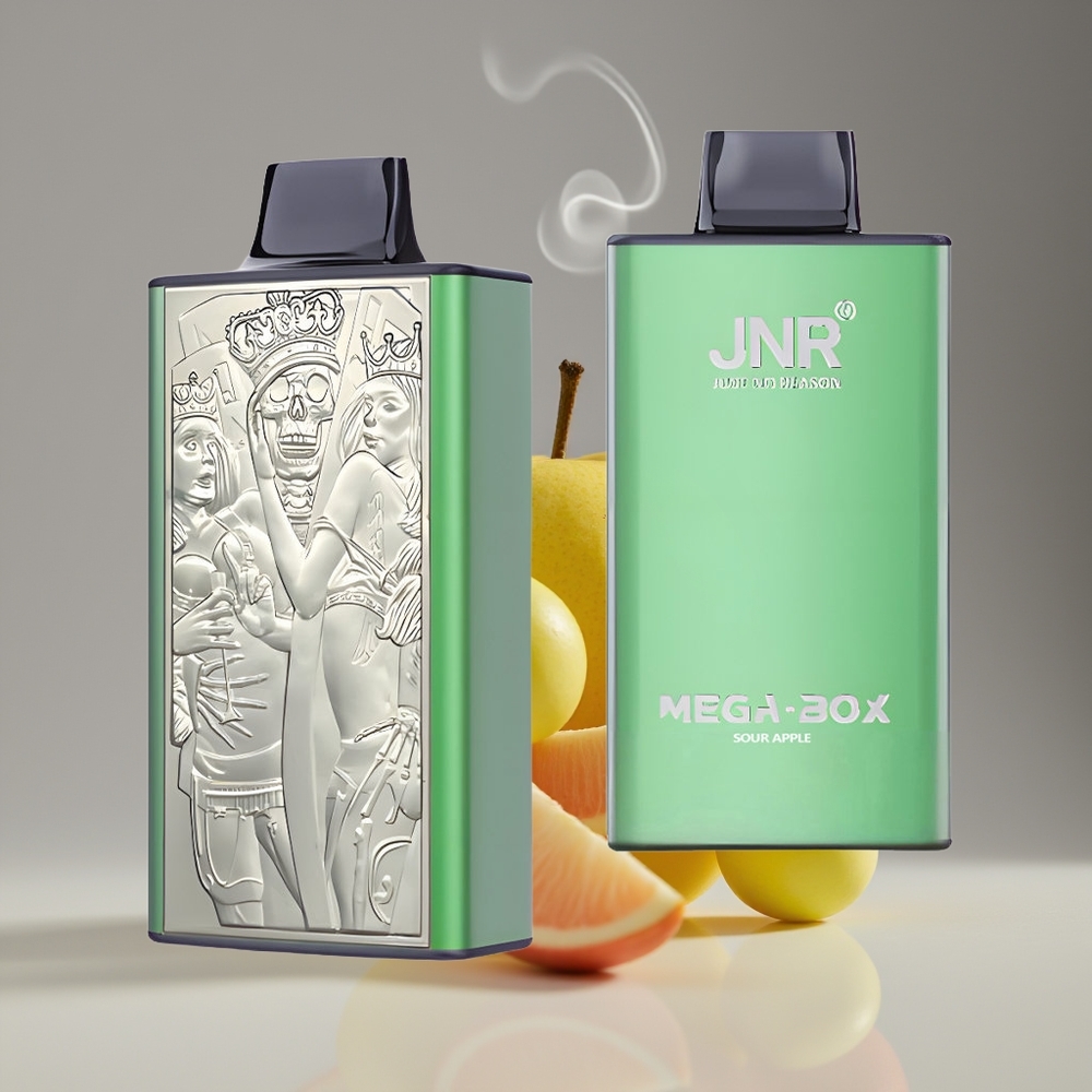 JNR Mega Box 25000 Puffs Engros Danmark 850mAh Bærbar Vape Sur Æble