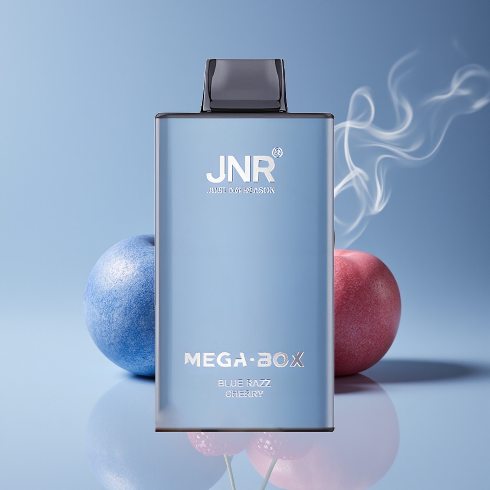 JNR Mega Box 25000 Puffs Engros Danmark 850mAh Blå Hindbær Kirsebær