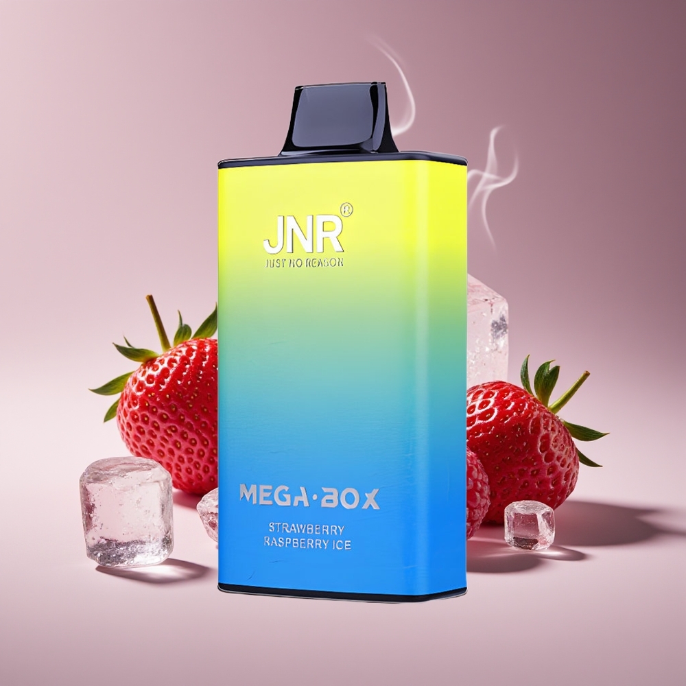 JNR Mega Box 25000 Puffs Engros Danmark 850mAh Jordbær Hindbær Is