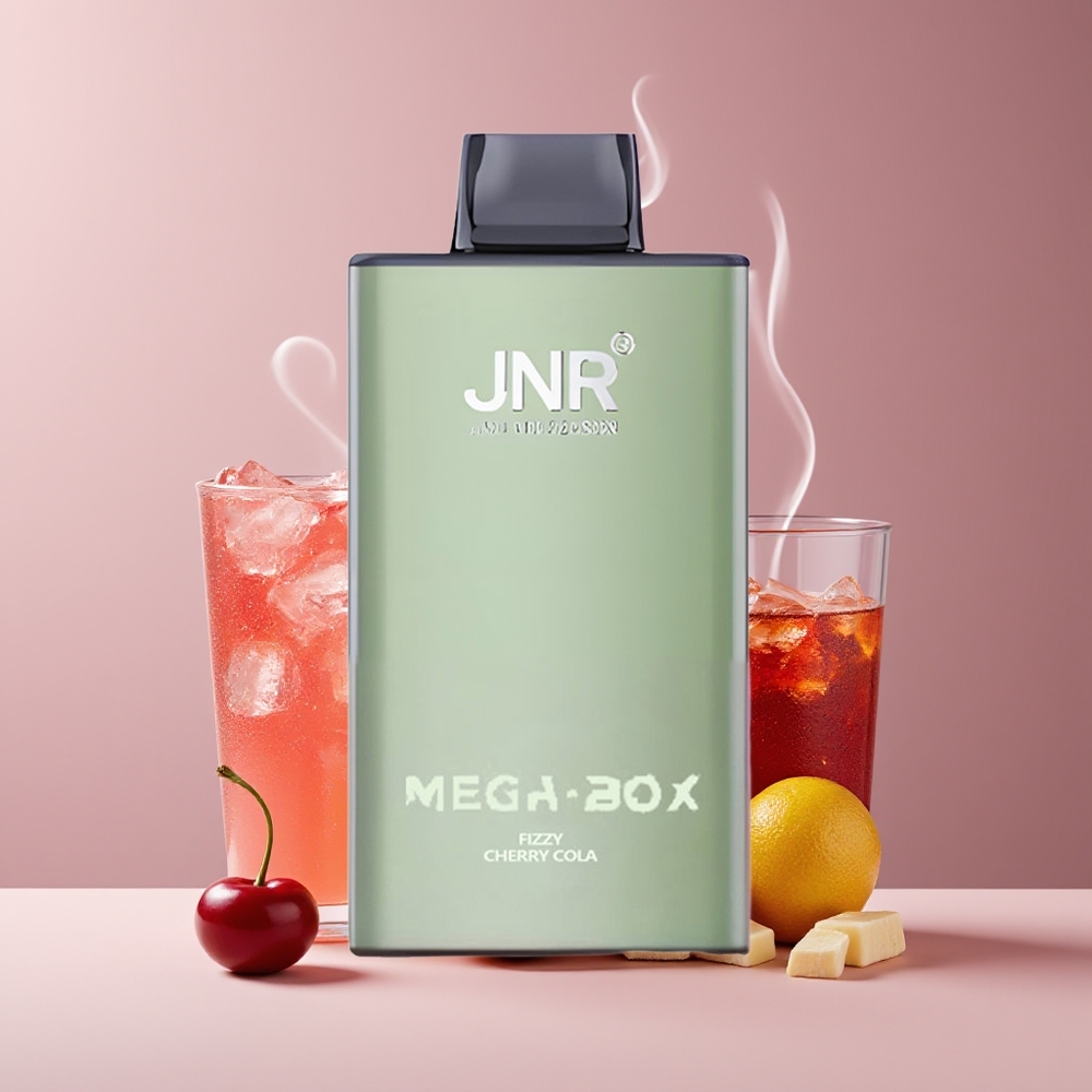 JNR Mega Box 25000 Puffs Engros Danmark Bærbar Vape Frisk Kirsebær Cola 850mAh