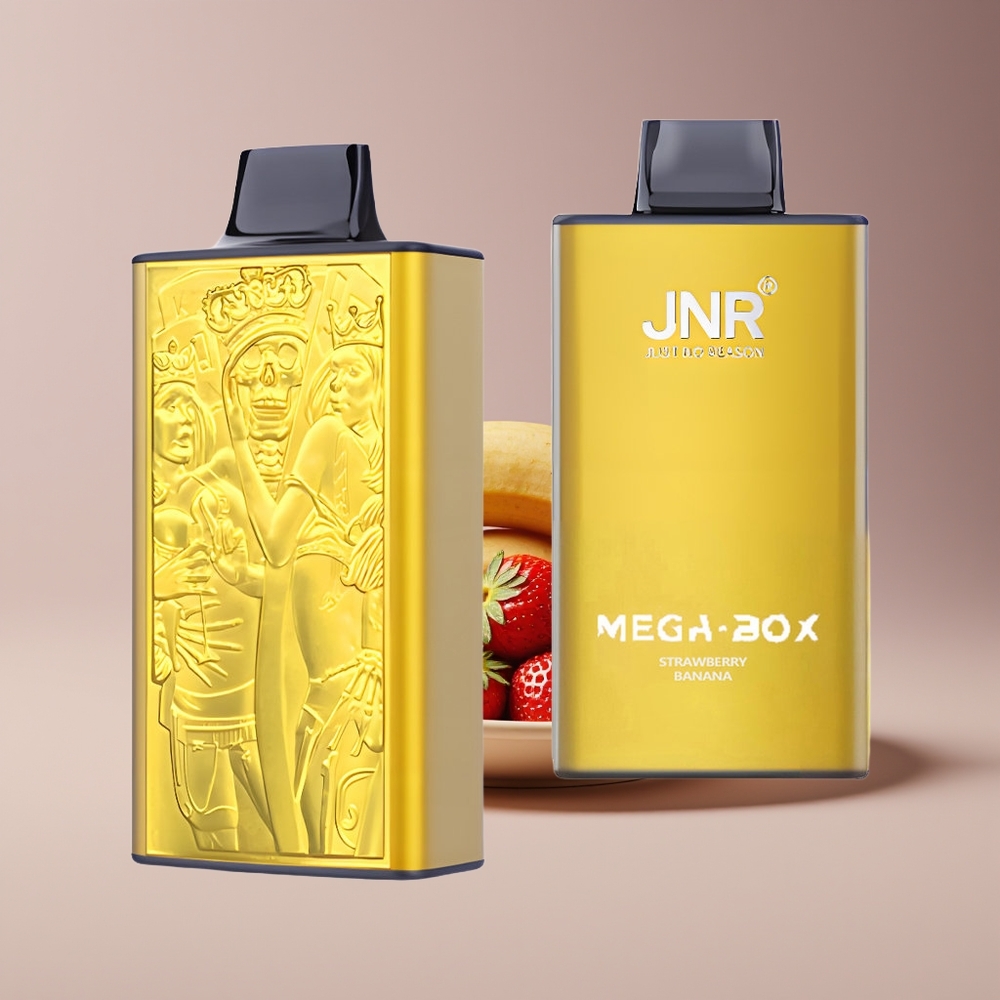 JNR Mega Box 25000 Puffs Engros Danmark Bærbar Vape Jordbær Banan Dual Mesh Coil