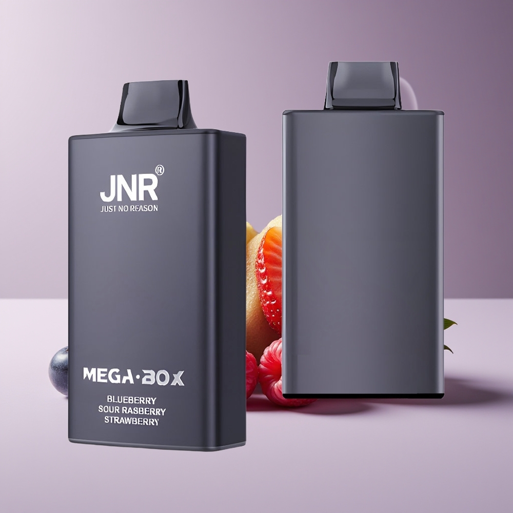 JNR Mega Box 25000 Puffs Engros Danmark Type-C Hurtigopladning Blåbær Sur Hindbær Jordbær