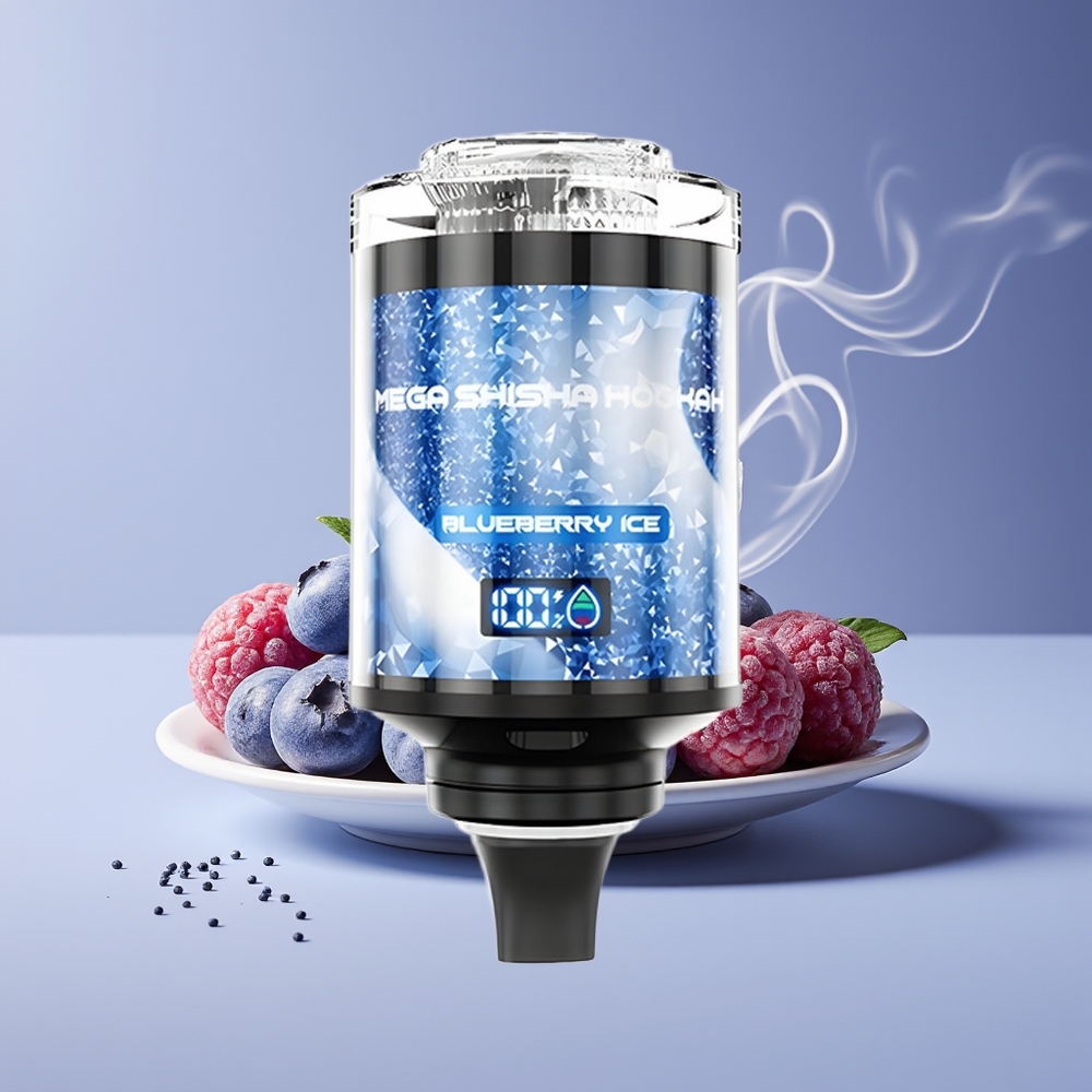 JNR Mega Shisha Hookah 100K 2200mAh Engros Danmark Blåbær Is