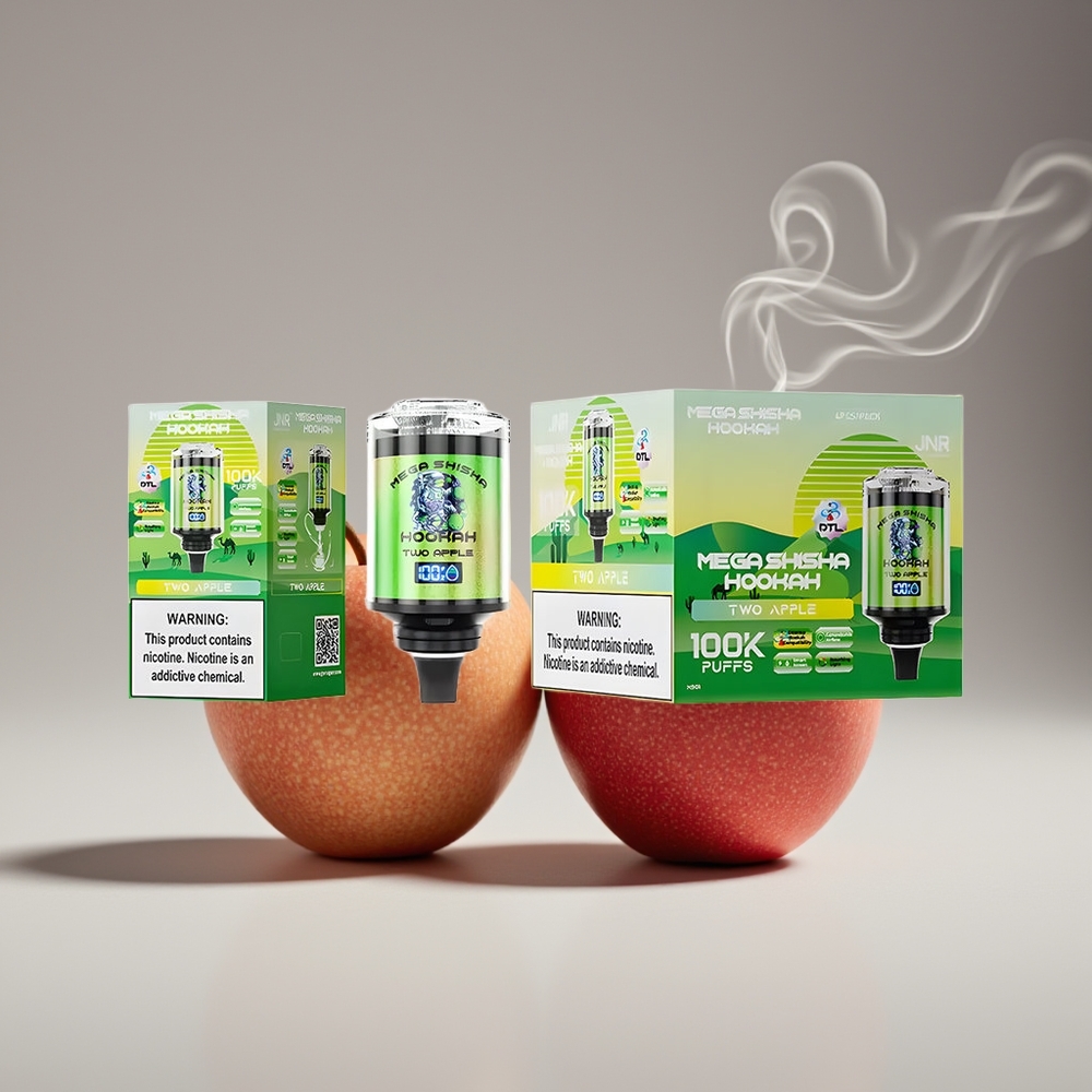 JNR Mega Shisha Hookah 100K 2 Apple 2200mAh Engros Danmark