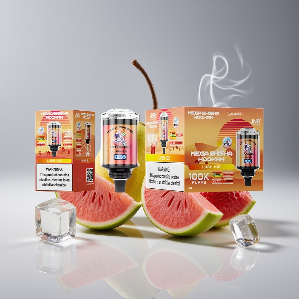 JNR Mega Shisha Hookah 100K Engros Danmark 2200mAh Desktop Lush Is
