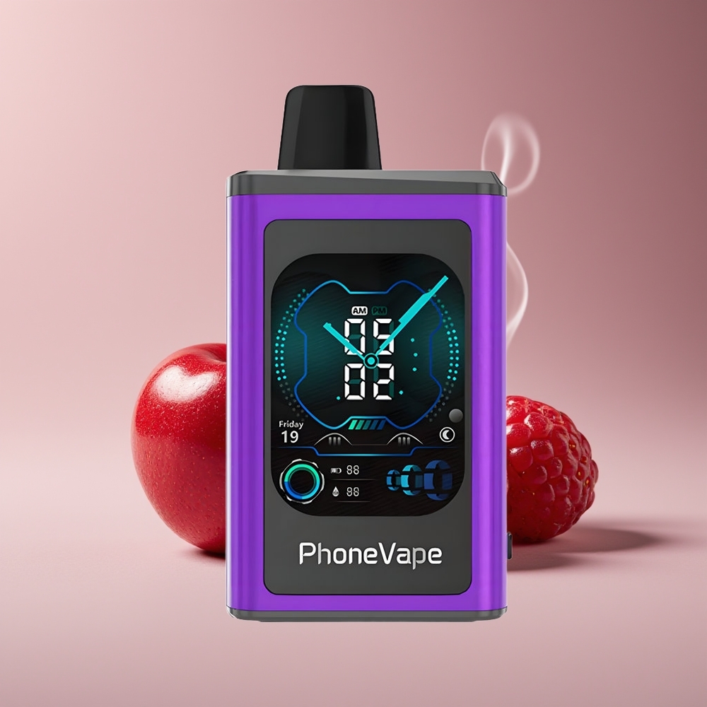 JNR PhoneVape 30000 puff Engros Danmark Cherry Jordbær Hindbær Turbo Mode