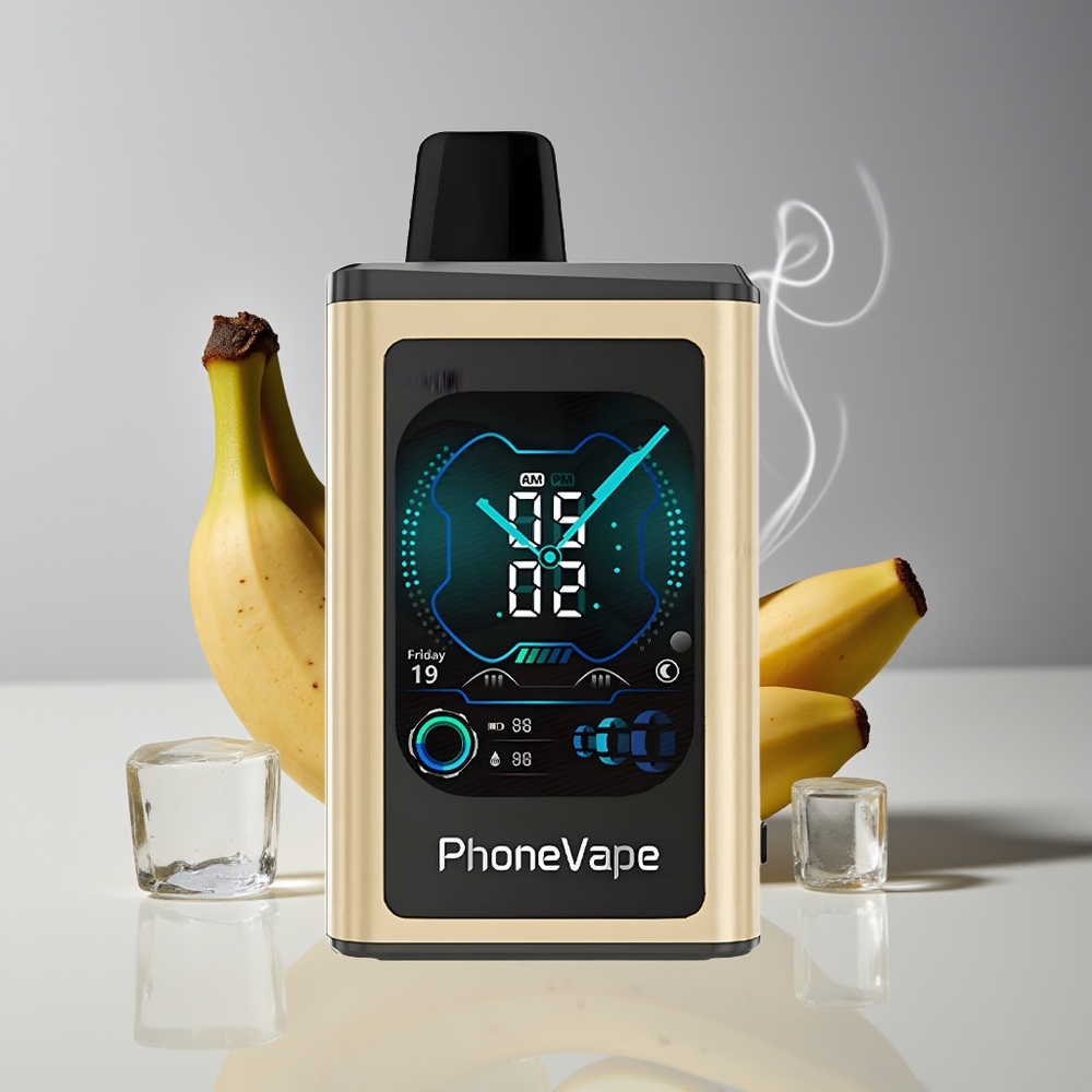 JNR PhoneVape 30000 puff Justerbar Luftgennemstrømning Bananis Engros Danmark