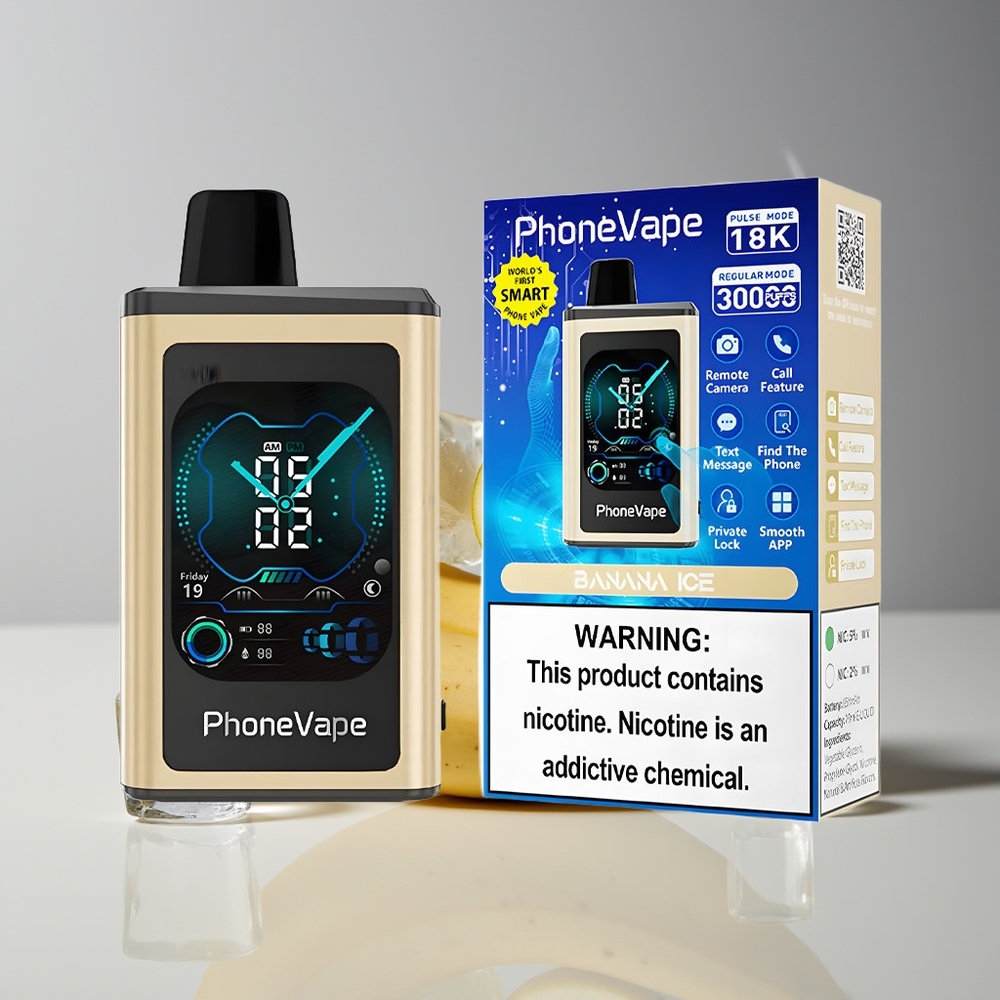 JNR PhoneVape 30000 puff Justerbar Luftgennemstrømning Bananis Engros Danmark