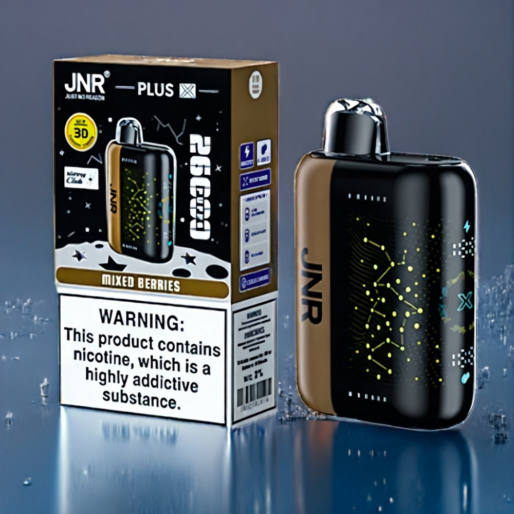 JNR Plus-X 26000 Puffs Blandede Bær 3D Buet Skærm Engros Danmark