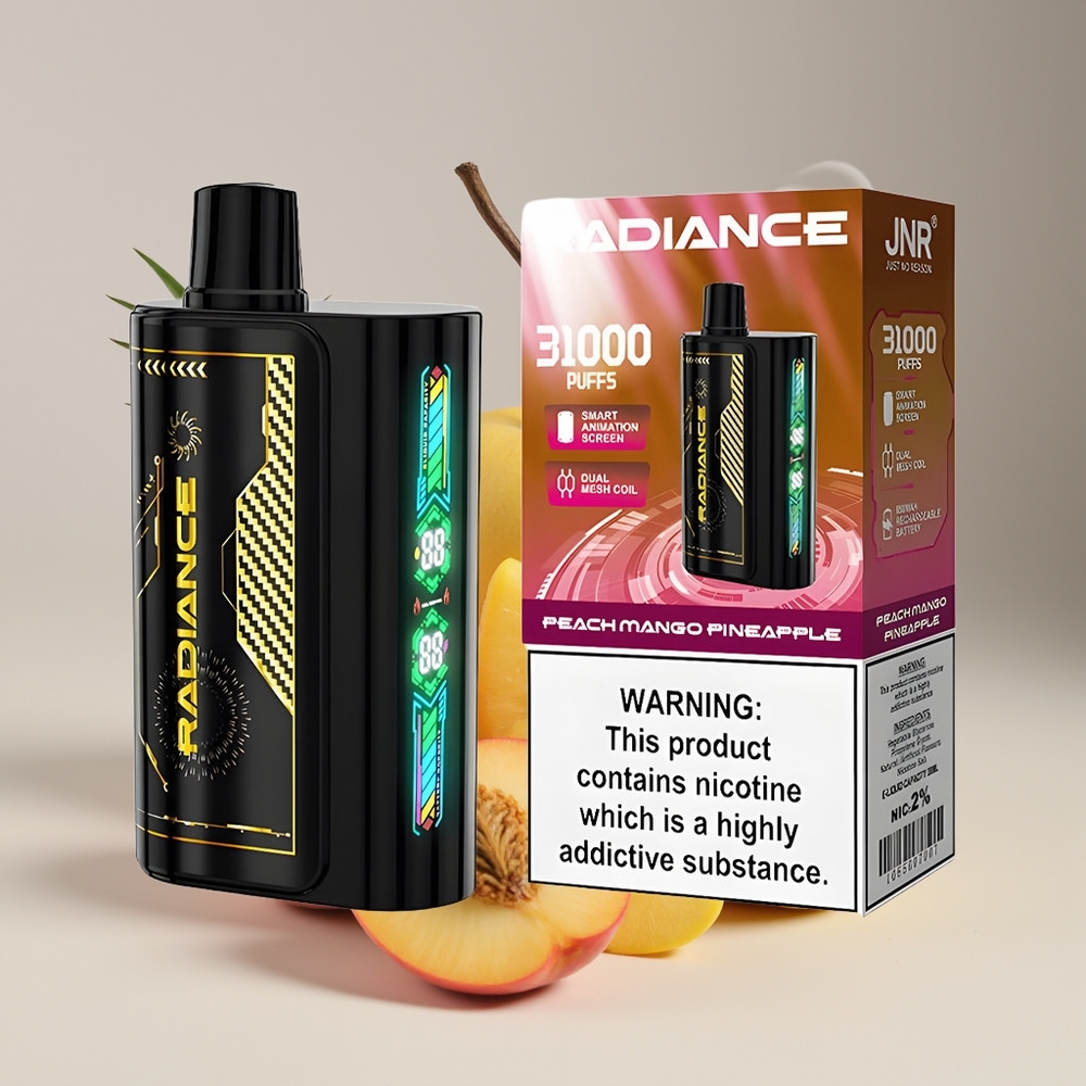 JNR Radiance 31000 Puffs 28ml Engros Danmark Fersken Mango Ananas
