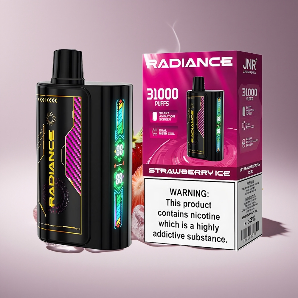 JNR Radiance 31000 Puffs Engros Danmark 28ml E-liquid Jordbær Is