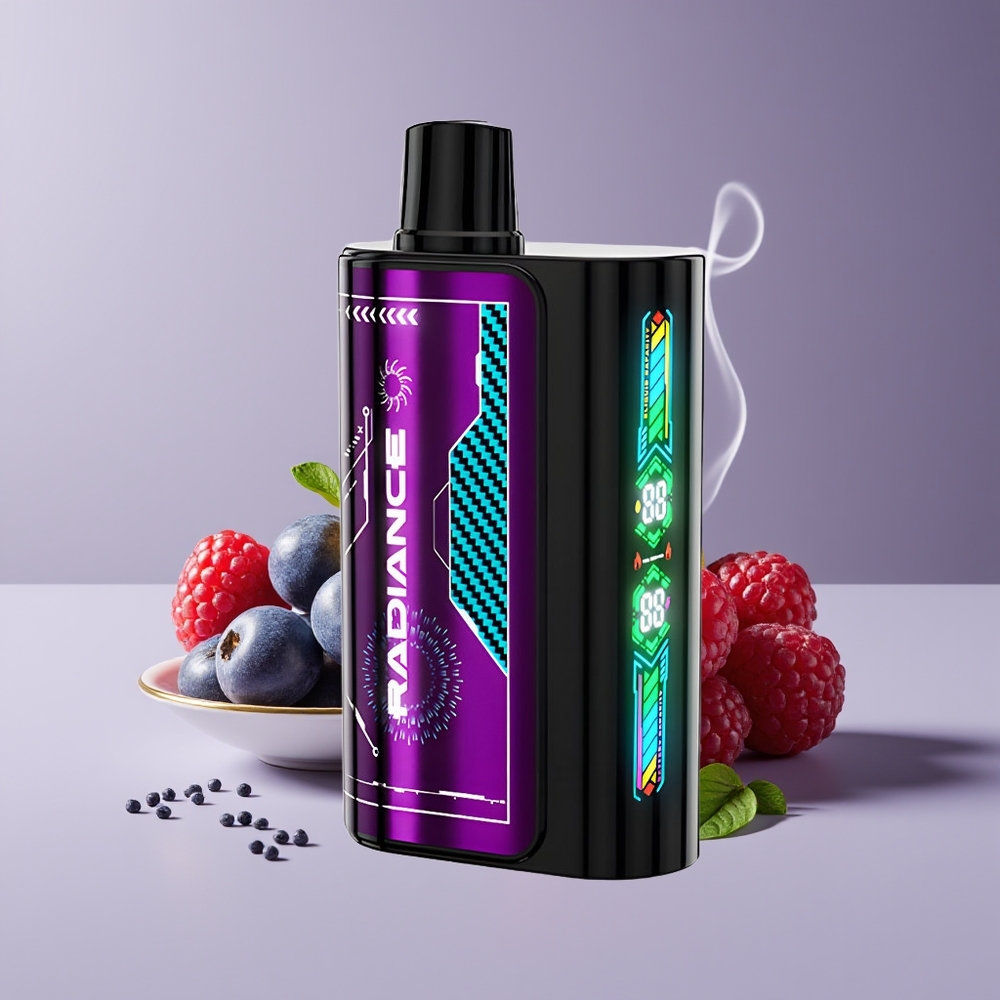 JNR Radiance 31000 Puffs Engros Danmark 950 mAh Opladelig Batteri Blåbær Sur Hindbær