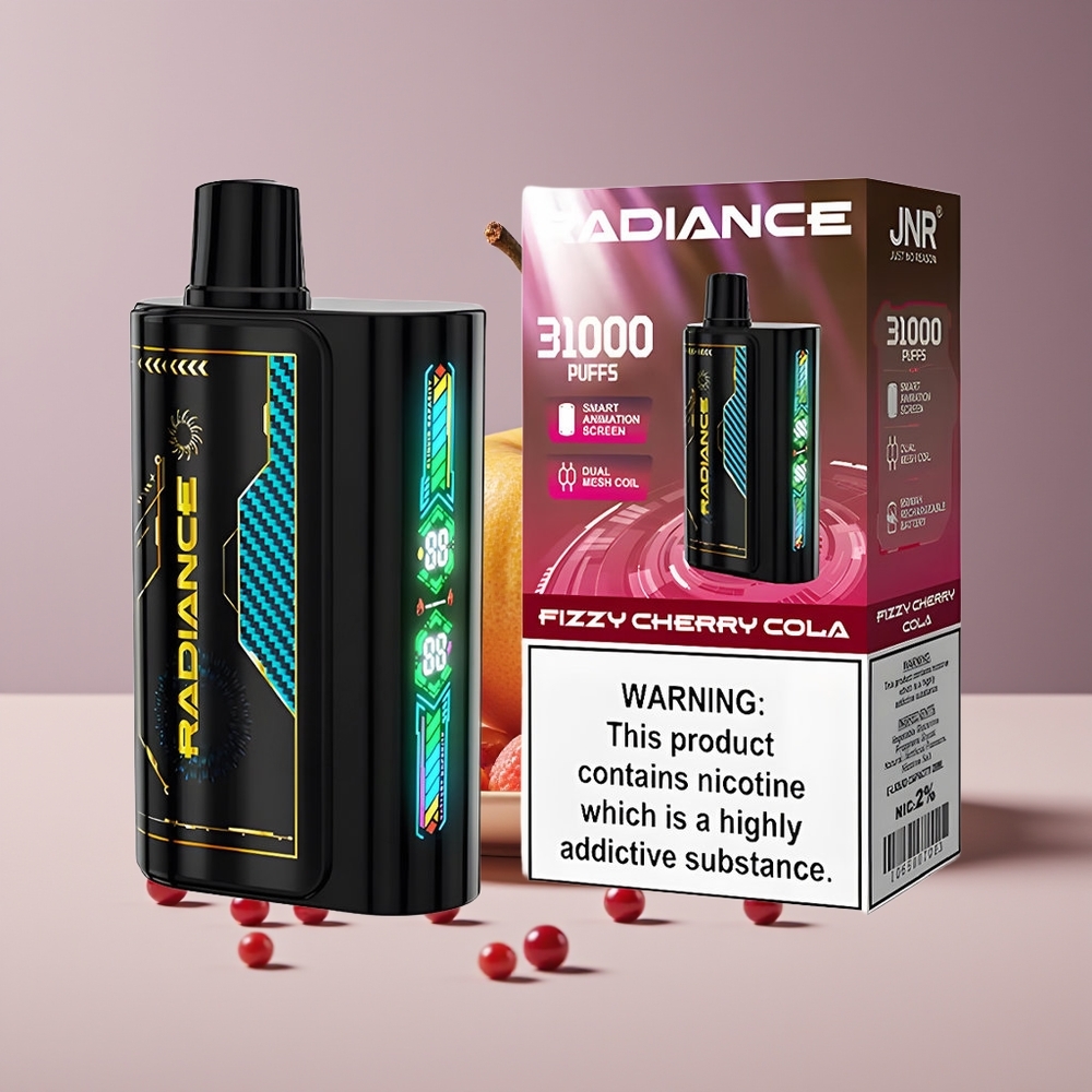 JNR Radiance 31000 Puffs Frisk Kirsebær Cola Engros Danmark Type-C
