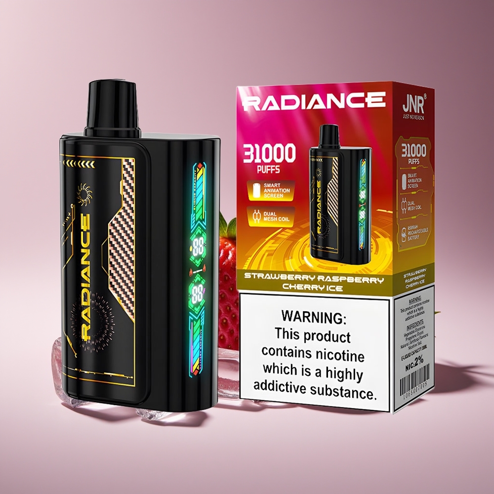 JNR Radiance 31000 Pust Dual Mesh Coil Jordbær Hindbær Kirsebær Is Engros Danmark