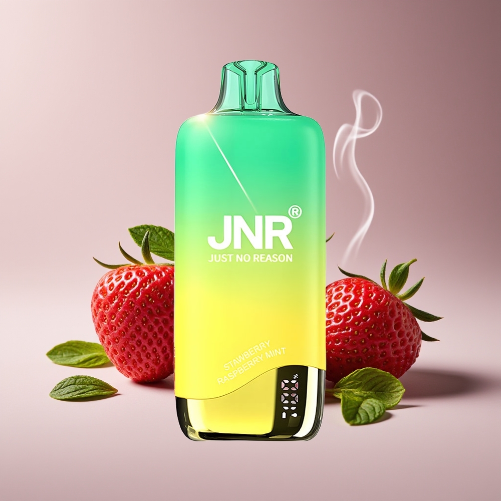 JNR Rainbow 10500 Puffs Engros Danmark Jordbær Hindbær Mynte 18ml