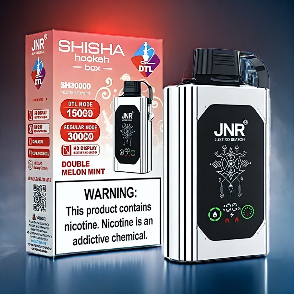 JNR Shisha Box 20500 Puffs Dobbelt Æble 25ml Engros Danmark