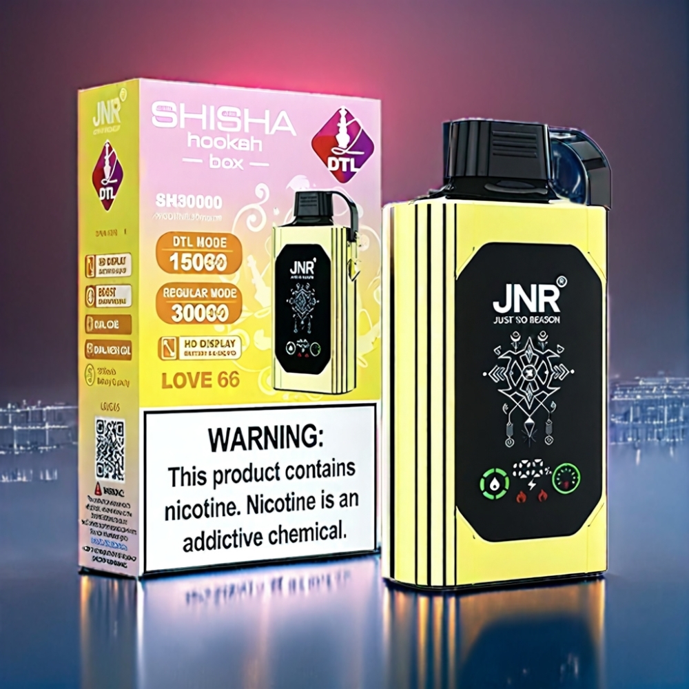 JNR Shisha Box 20500 Puffs Kærlighed 66 HD Display Engros Danmark
