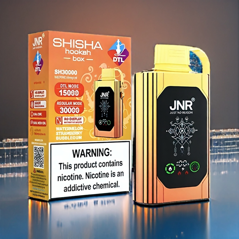 JNR Shisha Box 20500 Puffs Vandmelon Jordbær Bubblegum 1000mAh Engros Danmark