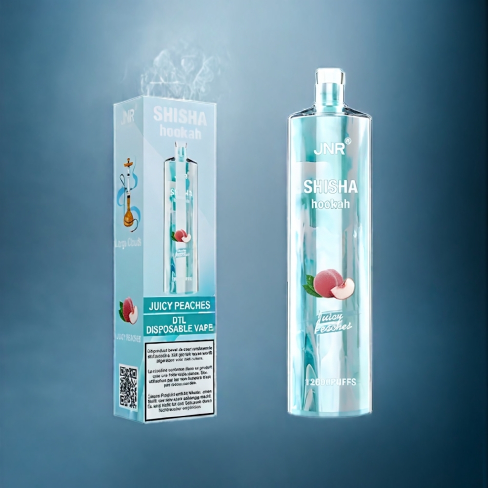 JNR Shisha Hookah 12000 Puffs Juicy Peaches 750mAh Engros Danmark