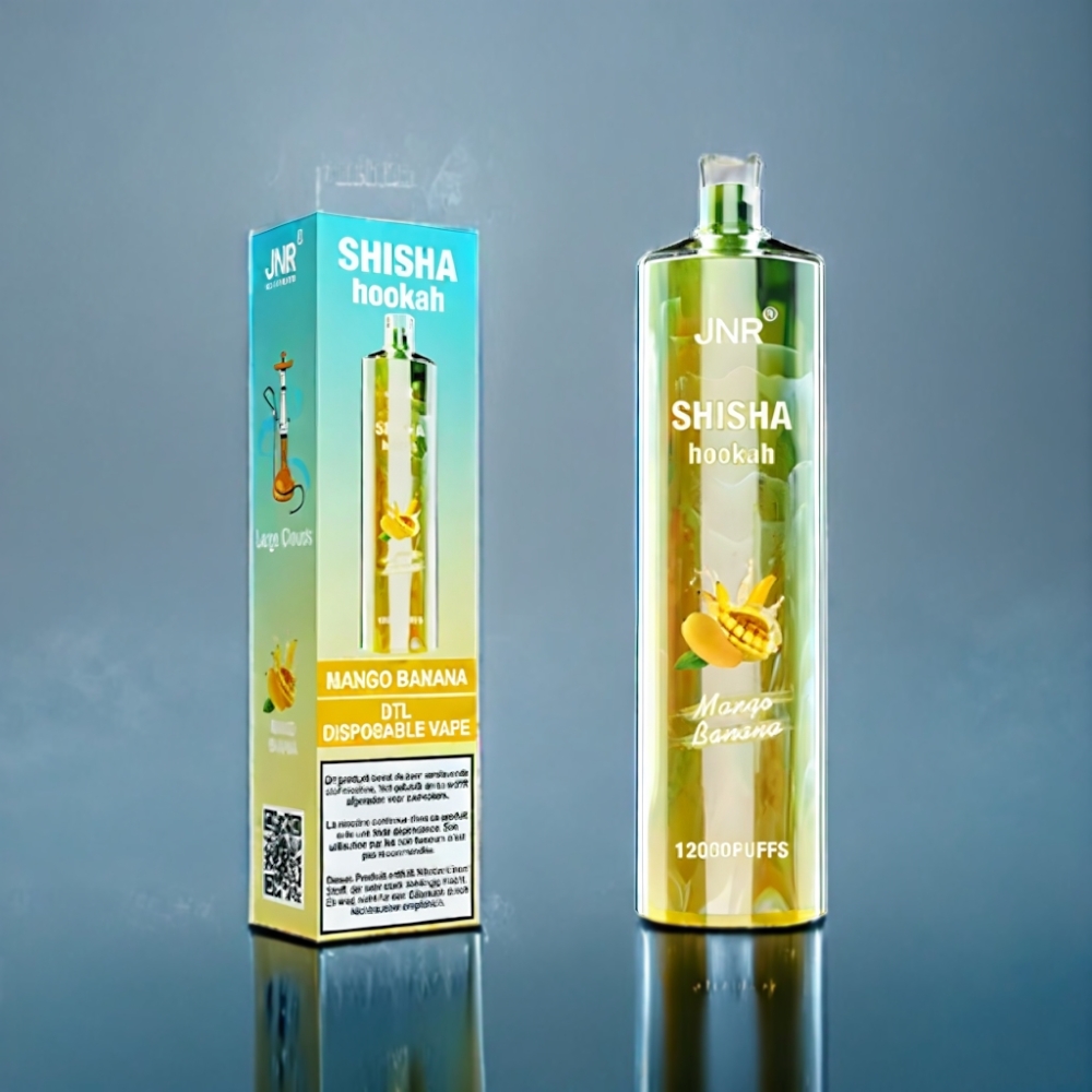 JNR Shisha Hookah 12000 Puffs Mango Banan 24ml Engros Danmark