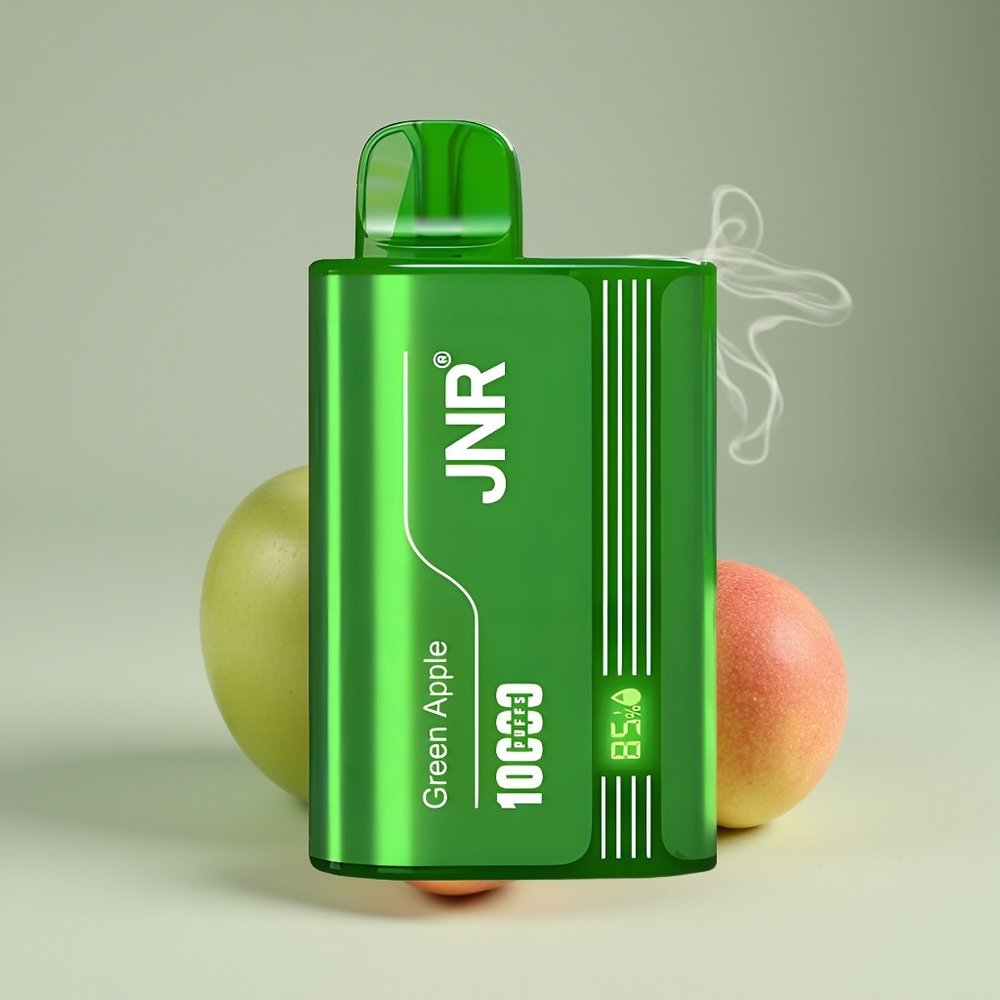 JNR Tank 10000 Puffs Engros Danmark Omløbstilpasning Grøn Æble Fersken Pære