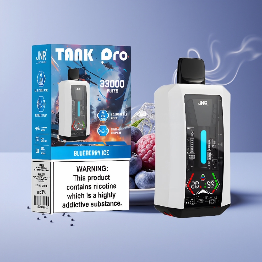 JNR Tank Pro 33000 Puffs 28ml Engros Danmark Blåbær Is