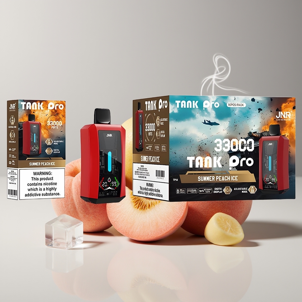 JNR Tank Pro 33000 Puffs Dual Mesh Engros Danmark Sommersky Peach Is