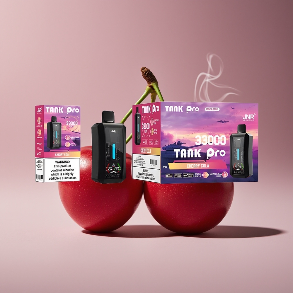 JNR Tank Pro 33000 Puffs Engros Danmark Dual Mesh Coil Cherry Cola