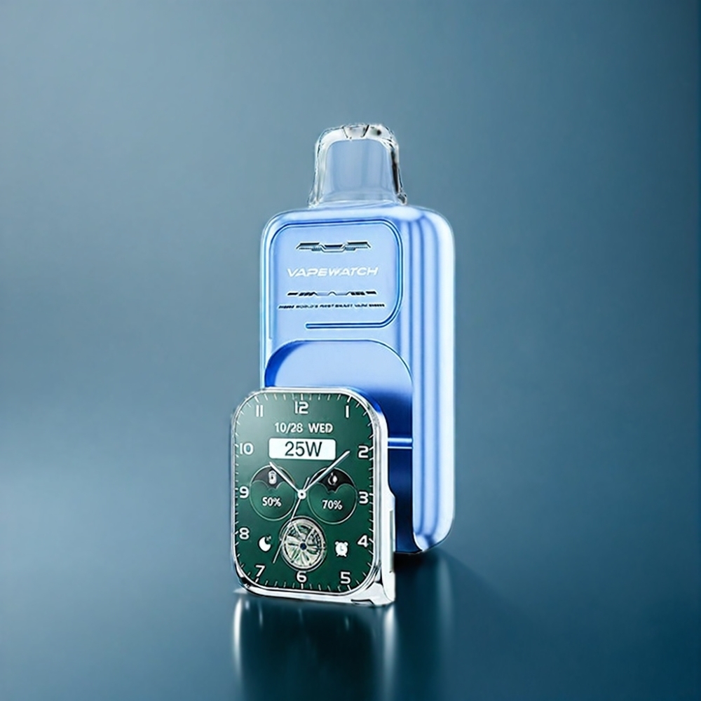 JNR Vape Watch 30000 Puffs Blå Hindbær Is 1000mAh Engros Danmark