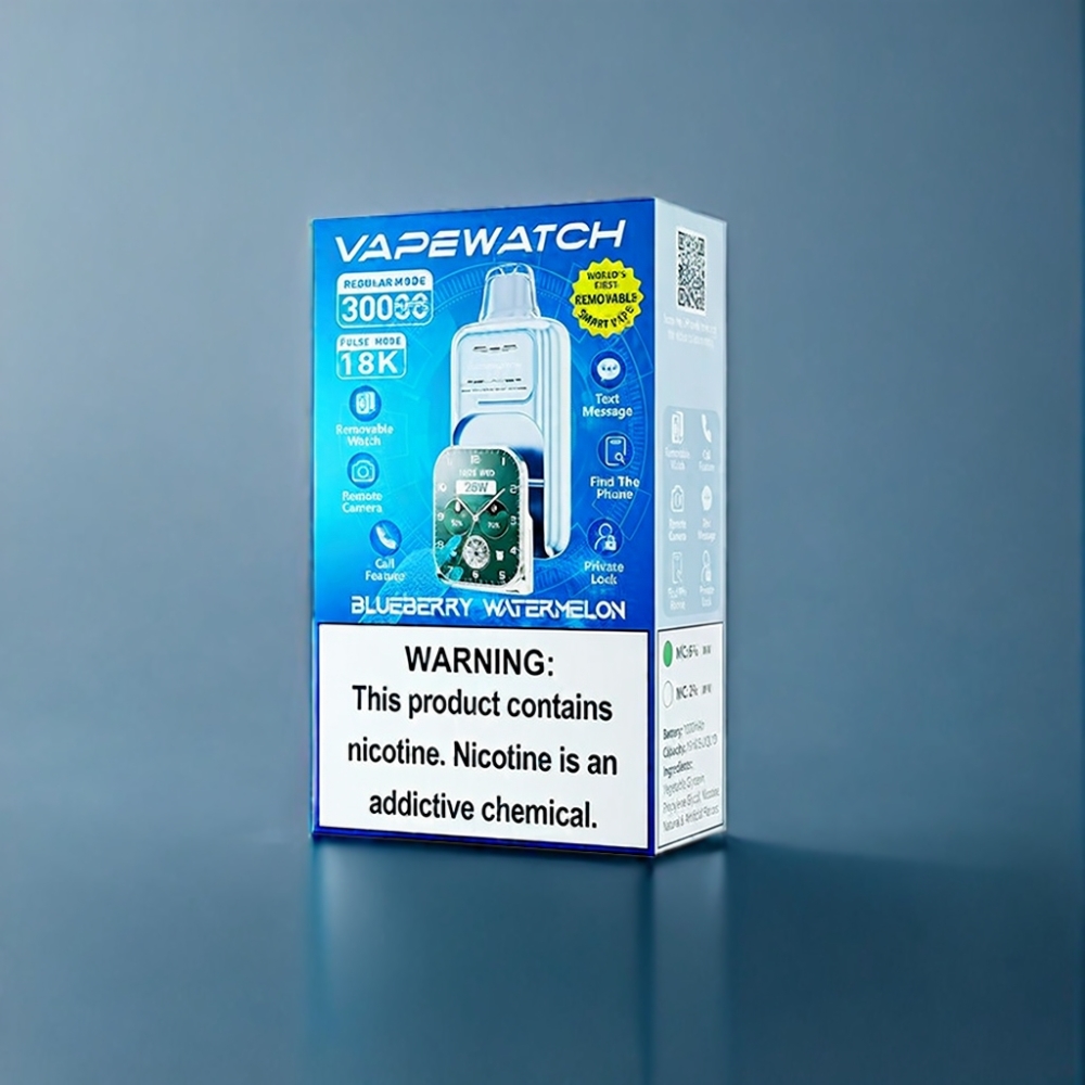 JNR Vape Watch 30000 Puffs Blåbær Vandmelon 19mL Engros Danmark