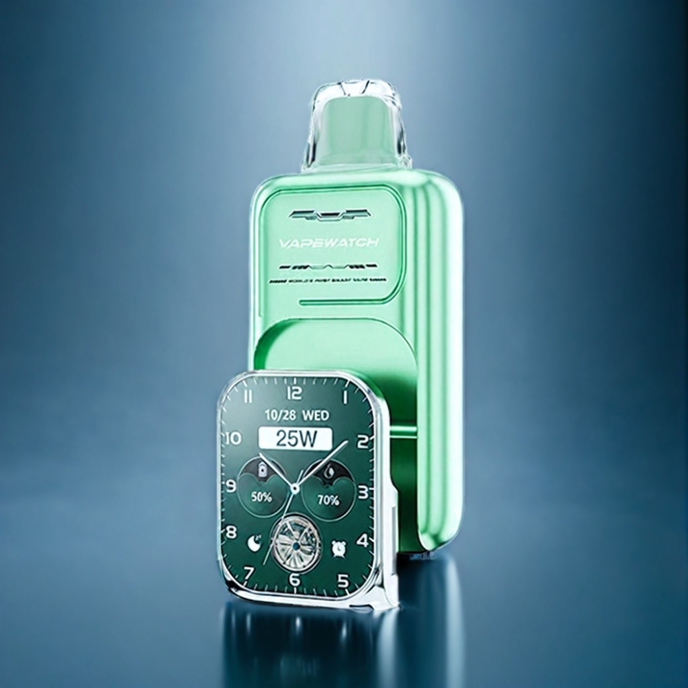 JNR Vape Watch 30000 Puffs Miami Mynte 1000mAh Engros Danmark