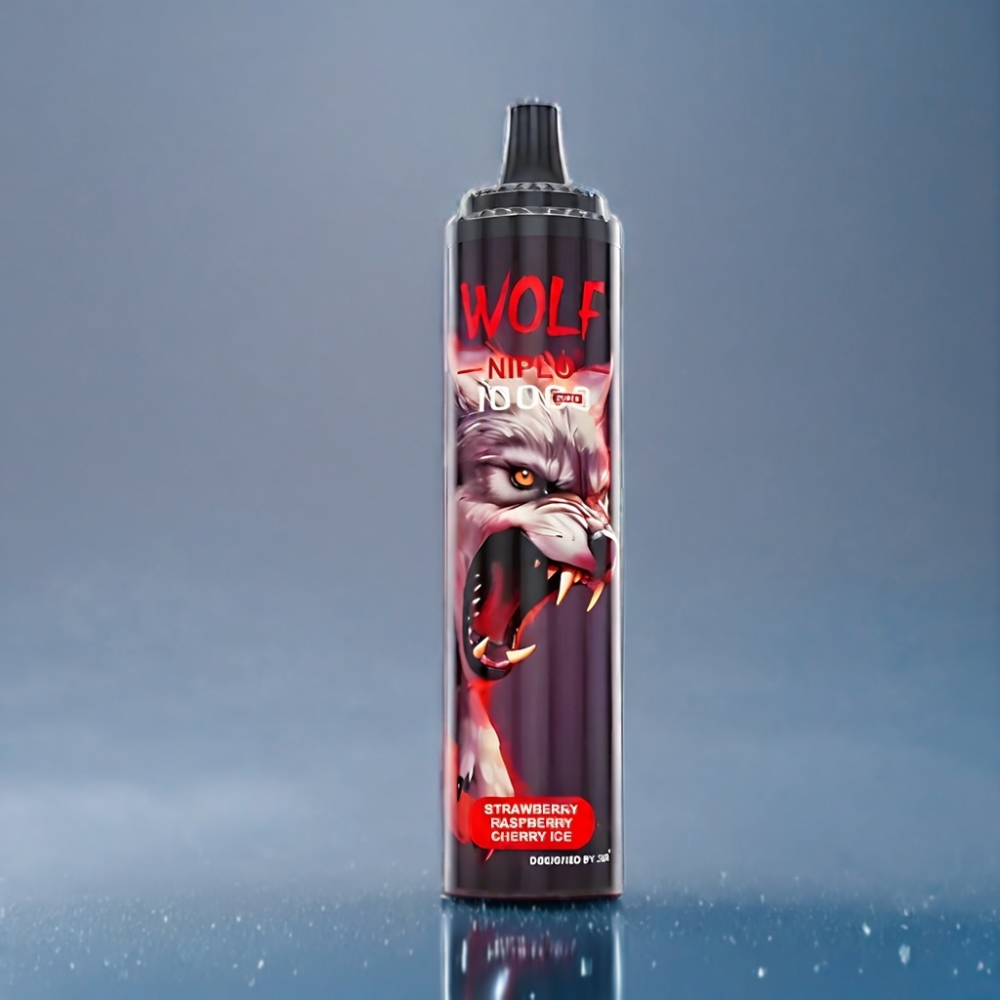 JNR Wolf 10000 Puffs Jordbær Hindbær Kirsebær Is 20ml Engros Danmark