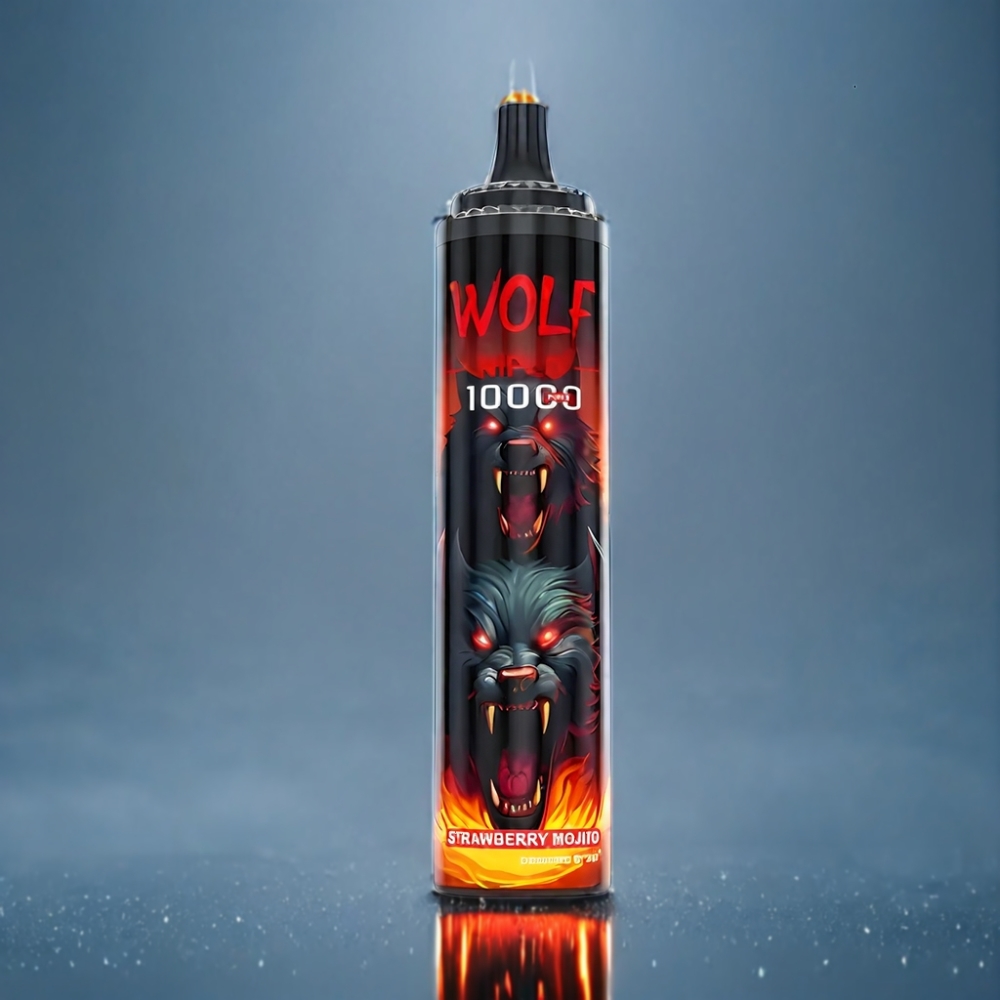 JNR Wolf 10000 Puffs Jordbær Mojito 1.0 Ohm Mesh Coil Engros Danmark