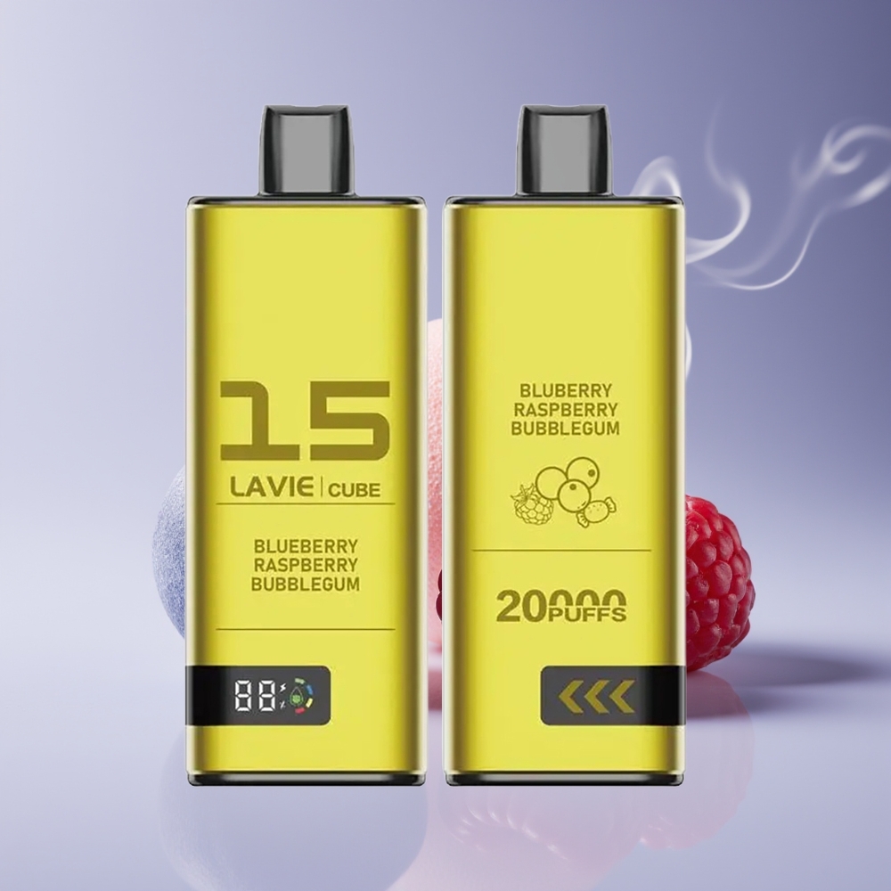 Lavie Cube 20000 Puffs Engros Danmark Type C Blåbær Hindbær Bubblegum