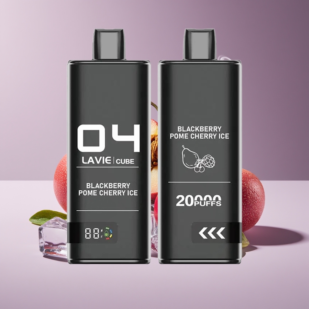 Lavie Cube 20000 Puffs Engros Danmark Type C Brombær Æble Kirsebær Is